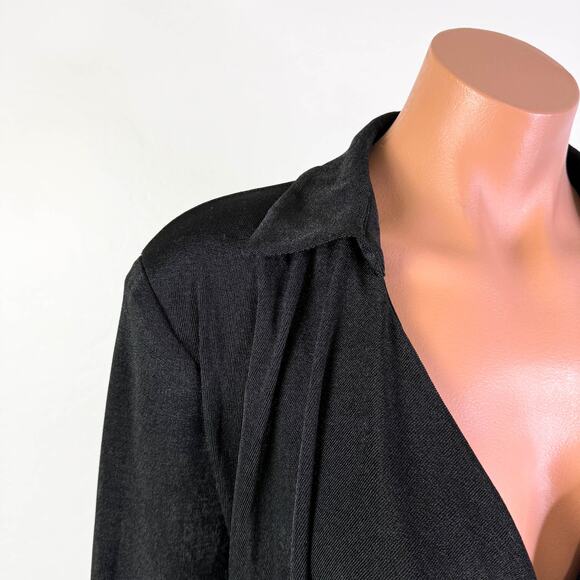 Alexa Admor Rosalie Long Sleeve Draped Shift Dress Black Whimsigoth sz XL FLAW - Picture 4 of 12